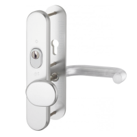 Hoppe Paris seniorenbeslag knop/kruk F1 PC72 LS met kerntrekbeveiliging (afgerond) - SKG***