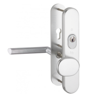 Hoppe Stockholm seniorenbeslag knop/kruk F1 PC72 RS met kerntrekbeveiliging (afgerond) - SKG***