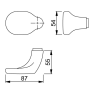 Hoppe Verona veiligheidsbeslag knop/kruk F69 PC92 RS met kerntrekbeveiliging RVS (afgerond) - SKG***