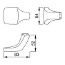 Hoppe knop 61G (London) RVS