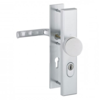 Hoppe London veiligheidsbeslag vaste knop (rond)/kruk F1 PC55 RS met kerntrekbeveiliging (rechthoekig) - SKG***