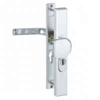 Hoppe London smalschild knop/kruk - Aluminium F1 - PC55 RS met kerntrekbeveiliging (rechthoekig) - SKG***
