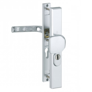 Hoppe London smalschild knop/kruk - Aluminium F1 - PC92 RS met kerntrekbeveiliging (rechthoekig) - SKG***
