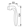 Hoppe Verona deurkruk - gatdeel - Aluminium F1