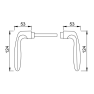 Hoppe Verona deurkrukken - Aluminium F1 - 56 t/m 60 mm