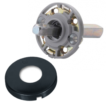 Hoppe kruk-montagemodule - afgerond - zwart - deurdikte 76 t/m 78 mm