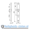 Hoppe buiten- en binnen smalschildF1 PC92 met kerntrekbeveiliging (afgerond) - SKG***