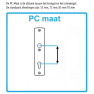 Hoppe geheel blind buitenschild zwart (rechthoekig) - SKG***