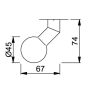 Hoppe vaste ronde knop (E50G) RVS