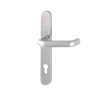Hoppe smalschild knop/kruk met kerntrekbeveiliging RVS (afgerond) - SKG***