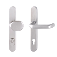 Hoppe smalschild knop/kruk met kerntrekbeveiliging RVS (afgerond) - SKG***