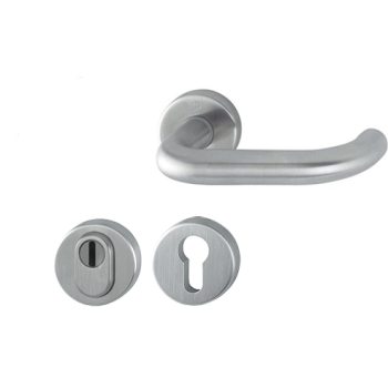 Hoppe Paris rozetbeslag met kerntrekbeveiliging RVS (rond) DD54-74 mm - SKG***
