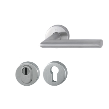 Hoppe Stockholm rozetbeslag met kerntrekbeveiliging RVS (rond) DD54-74 mm - SKG***