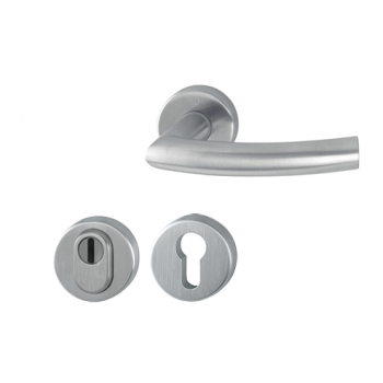 Hoppe Trondheim rozetbeslag met kerntrekbeveiliging RVS (rond) DD38-42 mm - SKG***