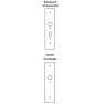 Hoppe blind buitenschild RVS zonder cilindergat (rechthoekig) - SKG***