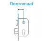 Mauer 1535 dag- en nacht cilinderslot - DR. 1+3 - doornmaat 50 PC 55 - voorplaat afgerond wit