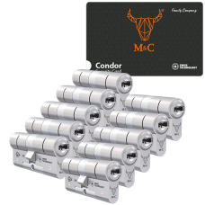 *M&C Condor cilinder met kerntrekbeveiliging - SKG*** Nikkel (10x)