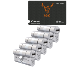*M&C Condor cilinder met kerntrekbeveiliging - SKG*** Nikkel (5x)