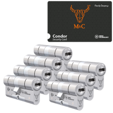 *M&C Condor cilinder met kerntrekbeveiliging - SKG*** Nikkel (7x)