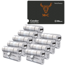 *M&C Condor cilinder met kerntrekbeveiliging - SKG*** Nikkel (9x)