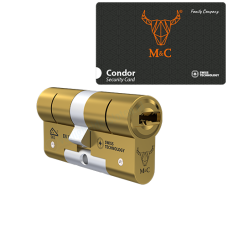 *M&C Condor cilinder met kerntrekbeveiliging - SKG*** Messing (1x)