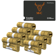 *M&C Condor cilinder met kerntrekbeveiliging - SKG*** Messing (7x)