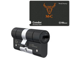 *M&C Condor cilinder met kerntrekbeveiliging - SKG*** Zwart (1x)