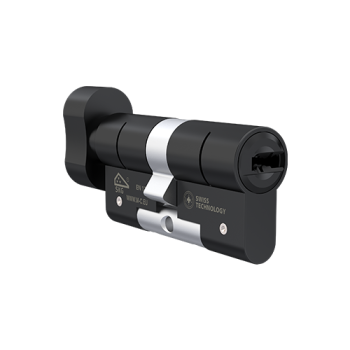 M&C Condor knopcilinder met kerntrekbeveiliging - zwart - SKG*** 