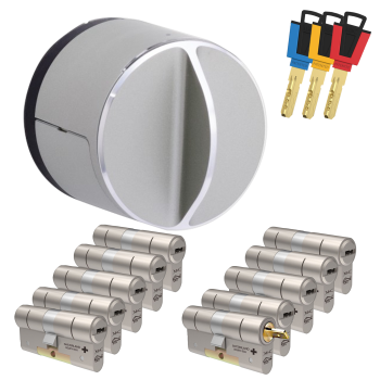 Danalock V3 + M&C Color+ cilinder met kerntrekbeveiliging (10x) - SKG***