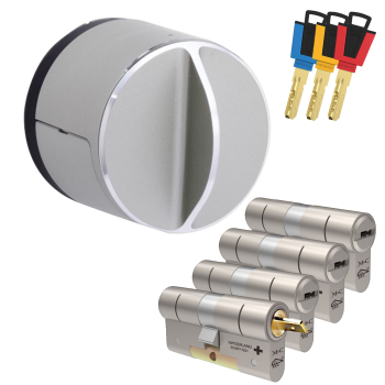 Danalock V3 + M&C Color+ cilinder met kerntrekbeveiliging (4x) - SKG***