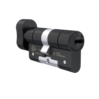 M&C Minos knopcilinder met kerntrekbeveiliging - zwart - SKG*** 