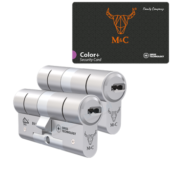 M&C Color+ cilinder met kerntrekbeveiliging (2x) - SKG***