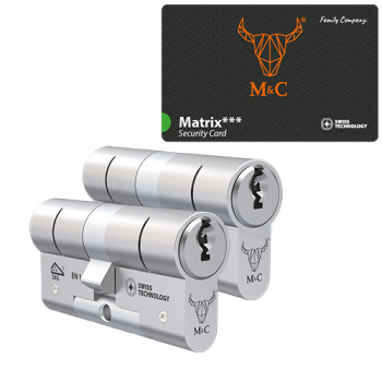 M&C Matrix cilinder met kerntrekbeveiliging (2x) - SKG***