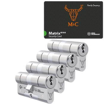 M&C Matrix cilinder met kerntrekbeveiliging (4x) - SKG***