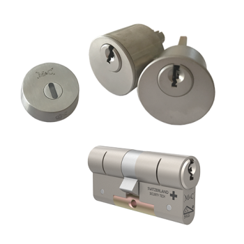 Ombouwset met RVS kerntrekrozet + M&C Matrix cilinder (1x) - SKG***