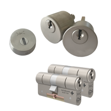 Om&shy;bouw&shy;set met RVS kern&shy;tre&shy;k&shy;ro&shy;zet + M&C Ma&shy;trix ci&shy;lin&shy;der (2x) - SKG***
