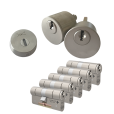Om&shy;bouw&shy;set met RVS kern&shy;tre&shy;k&shy;ro&shy;zet + M&C Ma&shy;trix ci&shy;lin&shy;der (5x) - SKG***