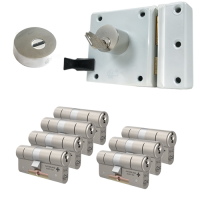 Oplegslot met RVS kerntrekrozet + M&C Matrix cilinder (7x) - SKG***