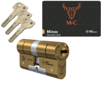 M&C Minos cilinder met kerntrekbeveiliging - messing - (1x) - SKG***