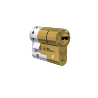 M&C Minos halve cilinder met kerntrekbeveiliging - messing - SKG***