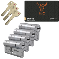 M&C Minos cilinder met kerntrekbeveiliging (4x) - SKG***