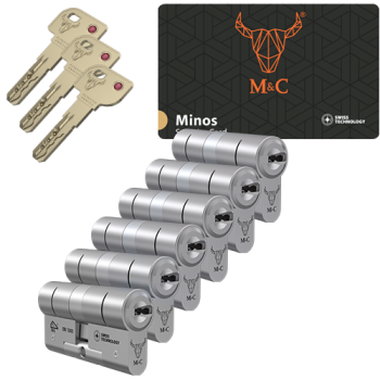 M&C Minos cilinder met kerntrekbeveiliging (6x) - SKG***