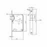 Mauer loopslot 1535 - DR. 2+4 - doornmaat 50 - voorplaat afgerond wit Mauer loopslot 1535 - DR. 2+4 - doornmaat 50 - voorplaat afgerond wit
