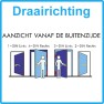 Nemef 1256 kastslot met klaviersleutel - DR. 2+4 - doornmaat 50 - voorplaat afgerond RVS
