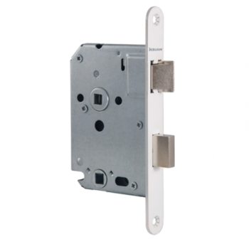 Mauer 1535 toilet- en badkamerslot - DR. 2+4 - doornmaat 50 PC 63 - voorplaat afgerond wit