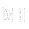 Mauer 1545 D+N cilinder magneetslot - doornmaat 50 voorplaat afgerond