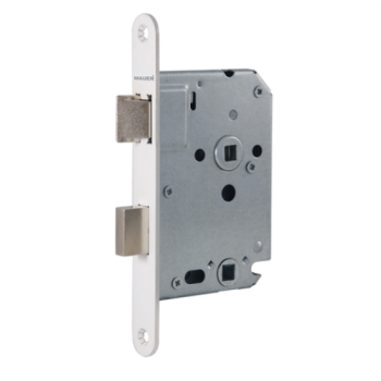 Mauer 1535 toilet- en badkamerslot - DR. 1+3 - doornmaat 50 PC 63 - voorplaat afgerond wit