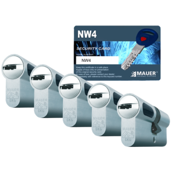 Mauer New Wave 4 cilinder met kerntrekbeveiliging (5x) - SKG***