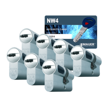 Mauer New Wave 4 cilinder met kerntrekbeveiliging (7x) - SKG***