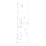 KFV meerpuntssluiting AS2502 (W267) - cilinderbediend - voorplaat recht 2400 x 24 mm - DM55 PC72 - SKG***
